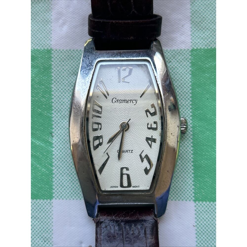 Gramercy Silver Tone Brown Band Women’s Quartz Watch